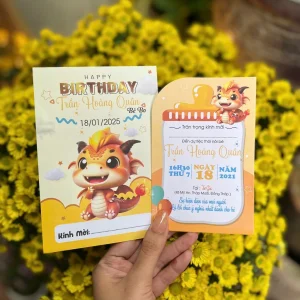 thiệp sinh nhật thôi nôi bé tuổi rồng
