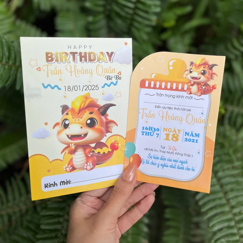 thiệp sinh nhật thôi nôi bé tuổi rồng